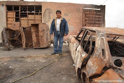 Jhony Solis lost his car, motorized taxi and a small bodega