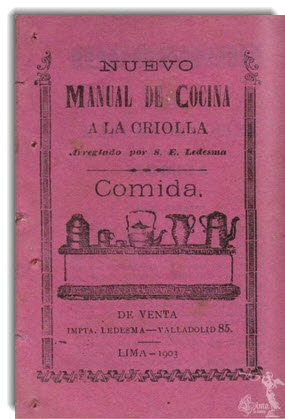 Nuevo Manual De Cocina a la Criolla - Comida1903