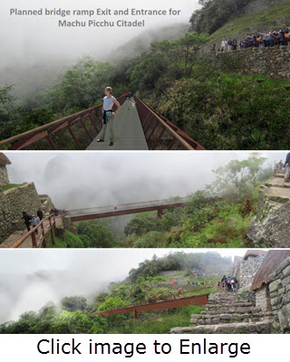 Machu Picchu planned bridge exit