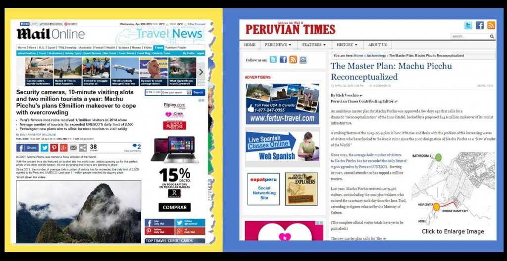 Mail Online steals Machu Picchu Master Plan story