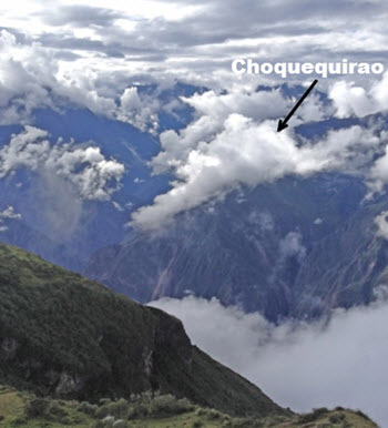 Choquequirao in the distance