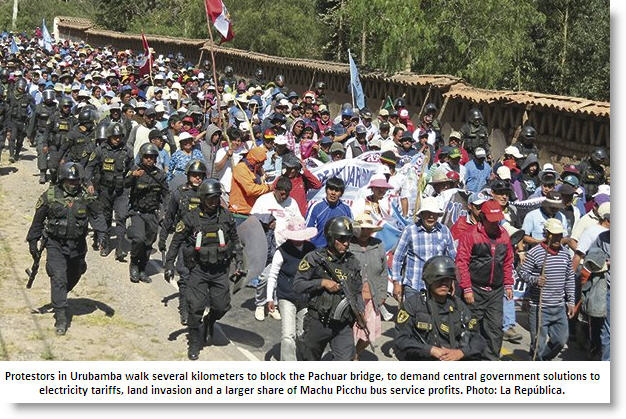 Urubamba protestors