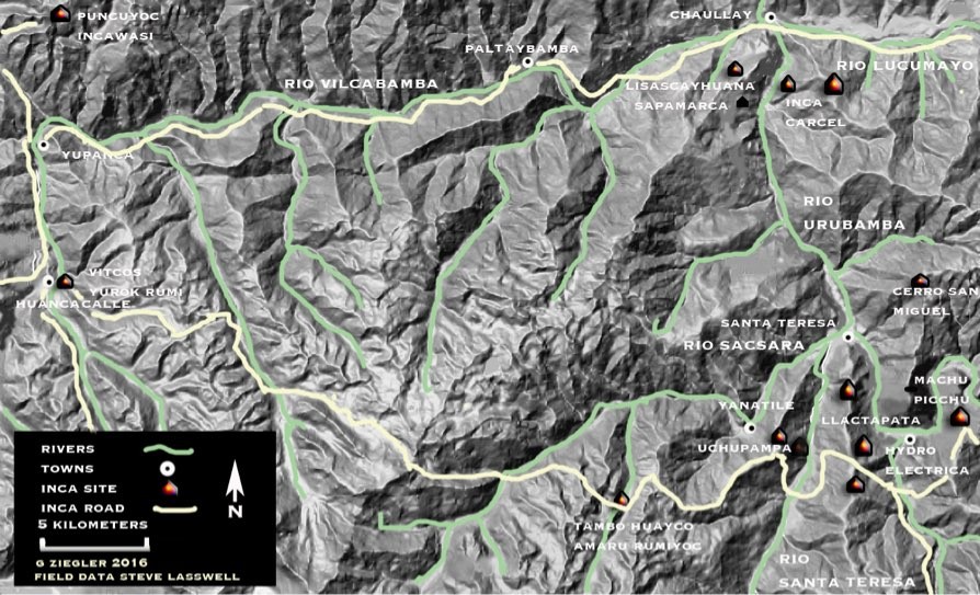 Dr. Gary Ziegler 2016 Vilcabamba Expedition Overview Map