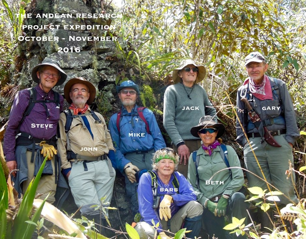 Andean Research Project Expedition, led by Dr. Gary Ziegler and Edwin Dueñas, October-November, 2016. 