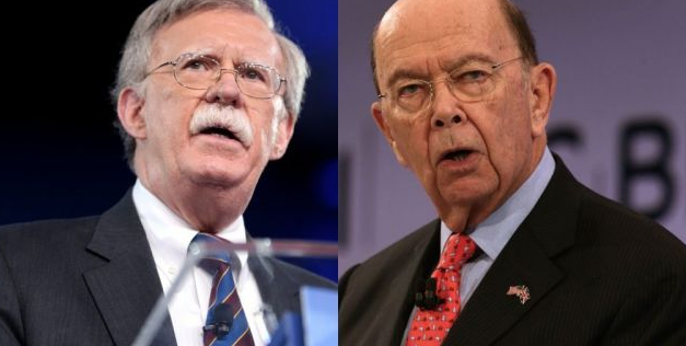 U.S. National Security advisor John Bolton and U.S. secretary of Commerce Wilbur Ross in Lima for the Lima Group conference.