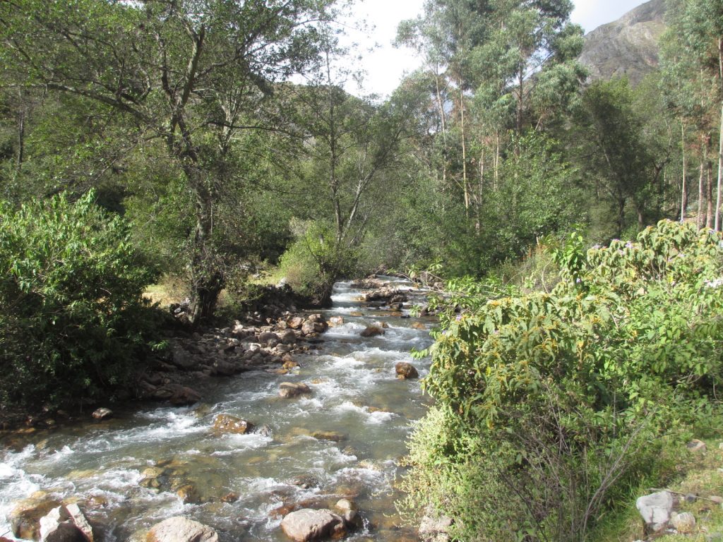 The Llamac River is no longer used for irrigation.