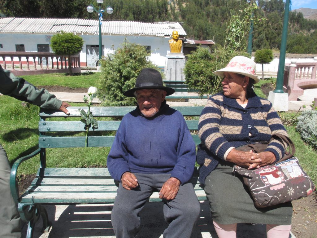 The bench in Olleros, where Edwin Bartley was murdered.