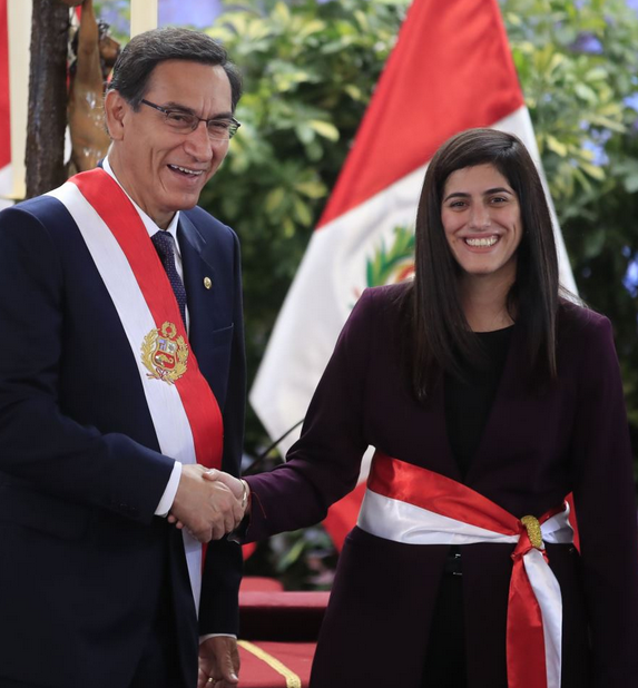 Finance minister Maria Antonieta Alva and President Vizcarra. Source: Andina